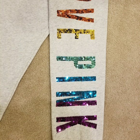 🌈 RARE VS PINK Rainbow Bling Pants 🌈 - Picture 4 of 7